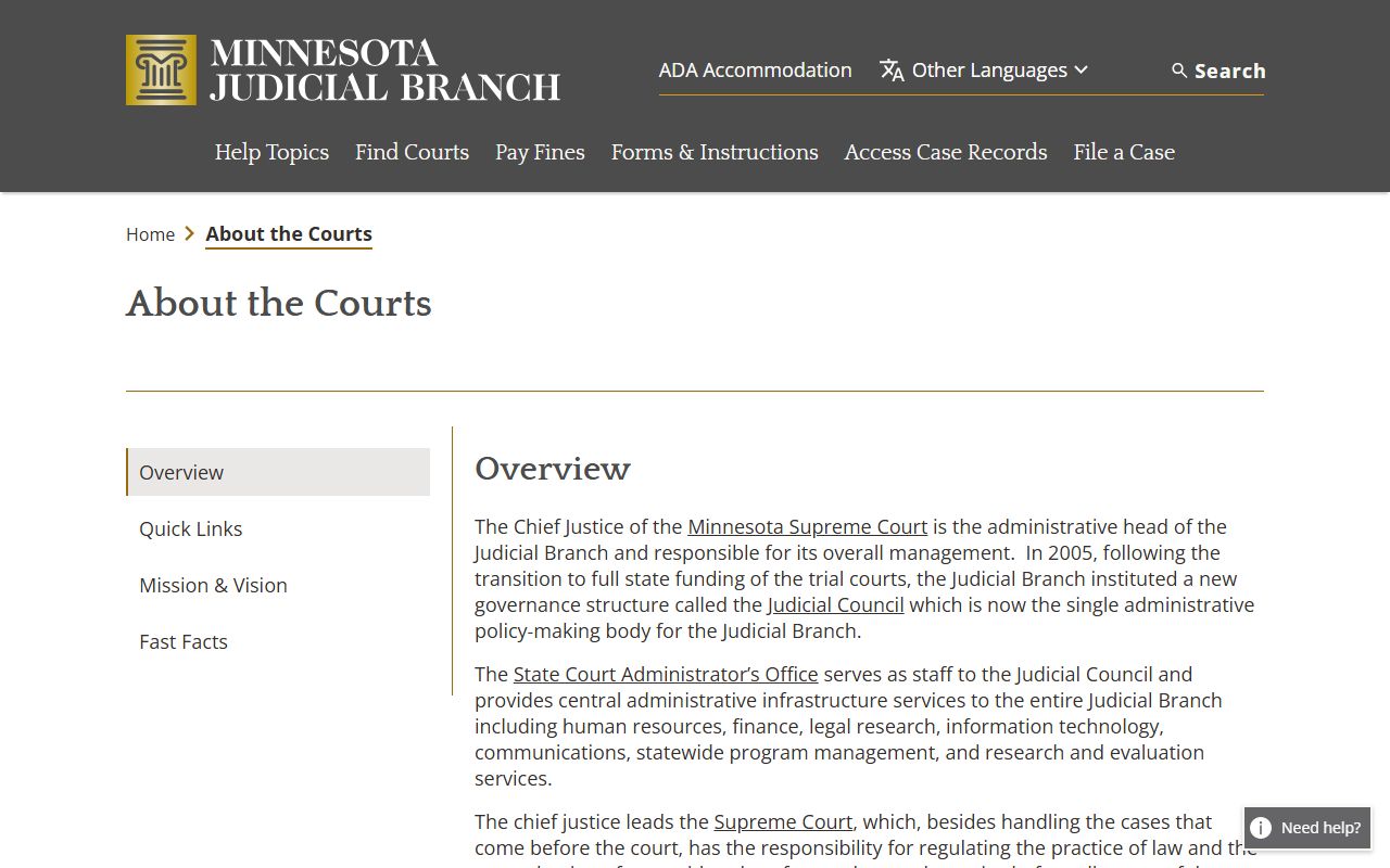 McLeod County Court Administrator Minnesota Judicial Branch overview