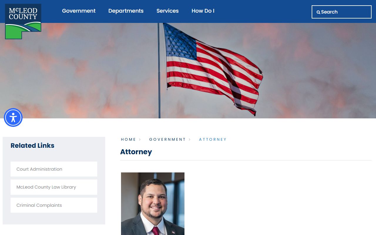 McLeod County criminal court records County Attorney page