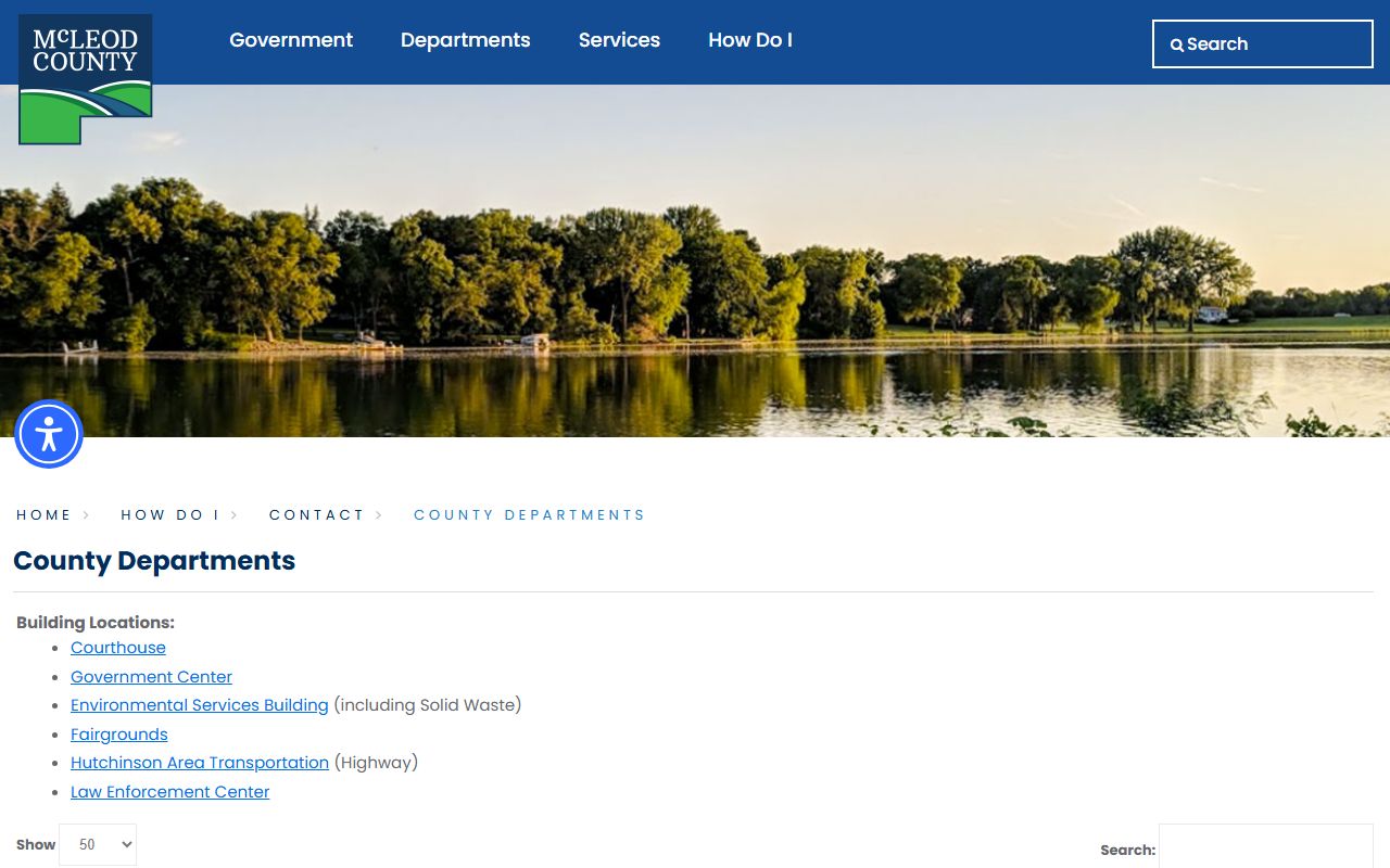 McLeod County court records county department directory