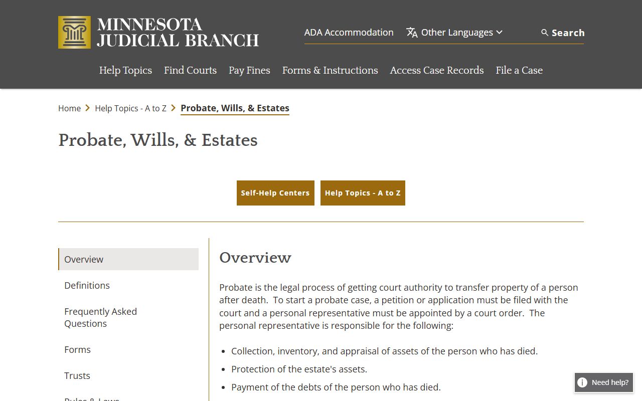 McLeod County probate records Minnesota probate wills and estates guide